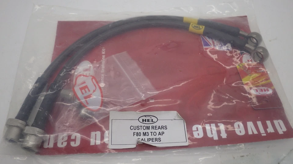 NUEVAS mangueras personalizadas líneas de freno traseras HEL pinzas BMW F80 M3 a AP Foto 1 de 1