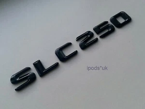NEW MERCEDES BENZ GLOSS BLACK SLC250 SLC 250 REAR BOOT BACK BADGE - Picture 1 of 4