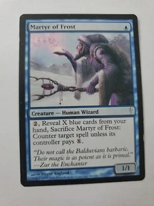 MTG Magic The Gathering Card Martyr of Frost Creature Human Wizard Blue Coldsnap - Picture 1 of 2