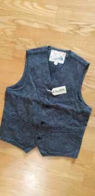 Toyo SUGAR CANE SC12795 9oz COTTON COVERT WORK VEST Made Japan Black 42 Foto 1 de 4