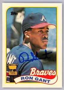 Ron Gant Signed Auto 1989 Topps Tiffany Rookie Cup Card Card MLB Braves - Picture 1 of 2