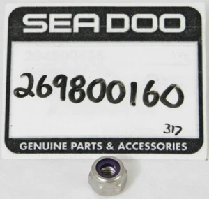 1 NEW Genuine Sea Doo BRP Factory Hardware Lock Nut OEM 269800160 NOS Part - Picture 1 of 3