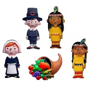 Set Abbellimento Ringraziamento - Cornucopia Indiana Pellegrina - Cucito Rottami Artigianali - Foto 1 di 2