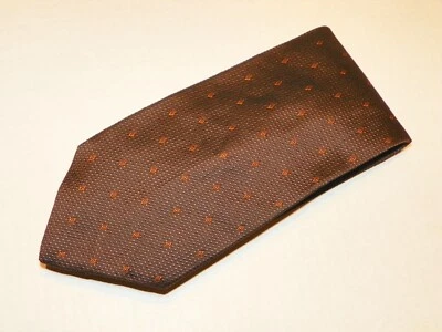 PIERRE BALMAIN [ГЕОМЕТРИЧЕСКИЙ/КОРИЧНЕВЫЙ] мужской галстук 100% шелк сделано в США - Изображение 1 из 3