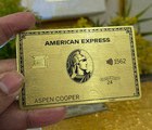Amex Custom Golden Card With Universal Chip Design - 2025 Novelty Design