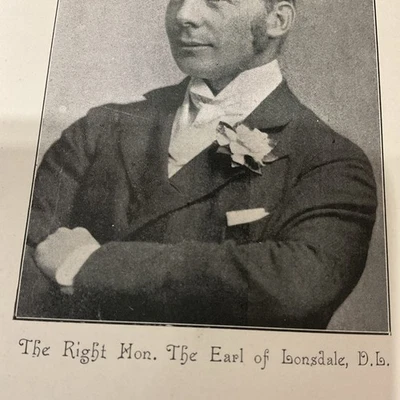 CUMBERLAND 1895 - EARL OF LONSDALE - Lowther Castle 2 Drucke  - Bild 1 von 4