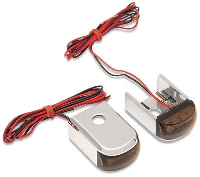 Luces marcadoras LED de puntal de guardabarros artístico de aleación - crudas con LED ámbar - lente de humo - SSL-1R Foto 1 de 2