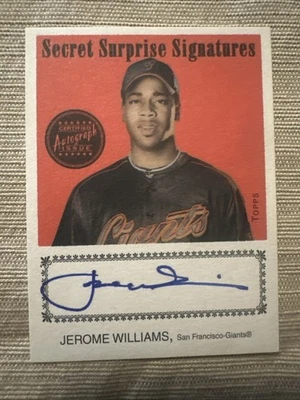 2004 Topps Cracker Jack Secret Surprise Signatures #CJA-JW Jerome Williams Auto - Изображение 1 из 2