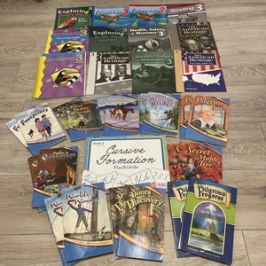 ABEKA Third Grade Homeschool 33 Book Lot Teacher Keys And Readers 3a-3j *READ* - Picture 1 of 23