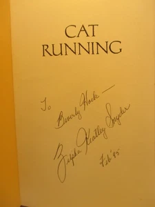 children's fiction CAT RUNNING signed by ZILPHA KEATLEY SNYDER 1994 hc + dj 1st - Picture 1 of 8