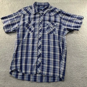 Wrangler Weastern Wear Pearl Snap Button Up Shirt Mens Size 2XT Big Tall - Picture 1 of 10