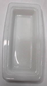 Vintage Pyrex weiß Milchglas Butterdose Boden NUR Ersatzstück - Bild 1 von 2