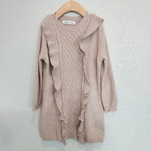 Shein Beige Sweater Dress Size 6 Years - Picture 1 of 10