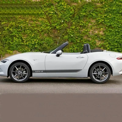 2 peças adesivo saia lateral porta carro corrida esporte listras para Mazda MX-5 carroceria decalque - Imagem 1 de 4