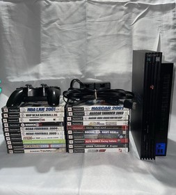 PlayStation 2 W/20 Games , Wireless Controller & Cords . (Tested & Working)