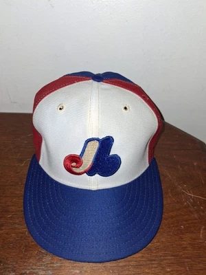 Vintage 80's 90's Montreal Expos New Era  Pro Model Fitted 7 1/2 Hat Cap Wool  - Image 1 of 4