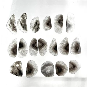 Sal y pimienta rodajas de diamantes Polki naturales diseño de joyería 18 piezas 19,57 quilates - Imagen 1 de 14