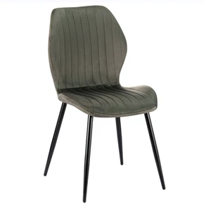 4X Sillas de Comedor Modernas de Terciopelo Tapizadas Cocina Salón Silla en GRIS X4 - Imagen 1 de 14