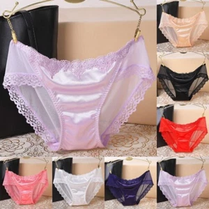 Damen Spitze Transparent Unterwäsche Sexy Schritt Niedrige Taille Slip Höschen G-String - Bild 1 von 11