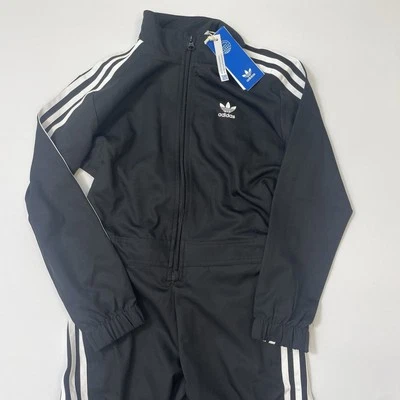 ADIDAS Jumpsuit Small (9-10 Y) Kids Unisex HK0284 Black Boys Girls - Image 1 of 4