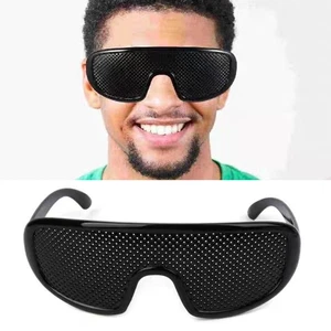 Gafas estenopeicas para relajación ocular y mejora de la visión negras PC plástico - Imagen 1 de 14