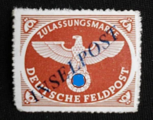 1944 Feldpostmarke, Inselpost Rhodos kleiner Gummischaden, gepr. Petry BPP Mi.10 - Bild 1 von 3