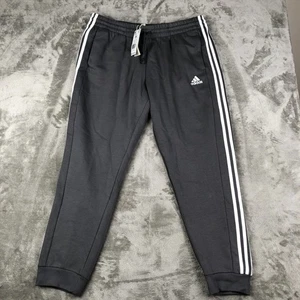 adidas Jogger Classic 3 Stripe Regular Fit Sweatpants IX0169 Gray Adult 2XL - Picture 1 of 12