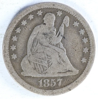 1857 Seated Liberty Quarter - Image 1 of 2
