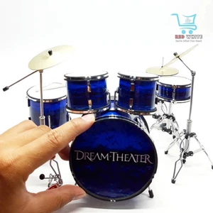 Juego de batería miniatura Dream Theater "Hogar" azul escala 1:6 coleccionable - Imagen 1 de 5