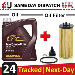 CAR SERVICE ENGINE OIL & FILTER 5W-30 LONG LIFE FOR MINI COUNTRYMAN BMW 1 2 - Picture 1 of 3