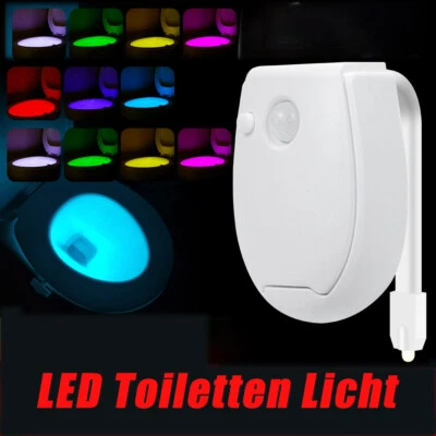 LED Toilettenlicht Motion Sensor WC Nachtlicht Toilettenbeleuchtung 7 Farben - Bild 1 von 4