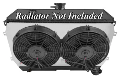 Cubierta de ventilador AR Champion con 2 ventiladores de 12" para motor Datsun 240Z, 260Z L6 1970-1973 Foto 1 de 4