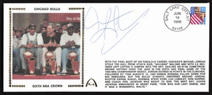 Dennis Rodman Signed Chicago Bulls 6th NBA Championship Gateway Stamp Cachet - Picture 1 of 1