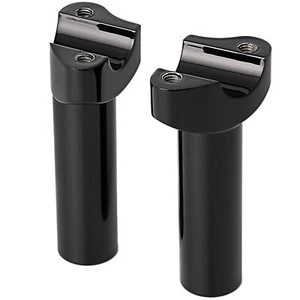 4.5" Straight Handlebar Risers Black for Harley Softail Dyna Sportster Chopper - Imagen 1 de 3