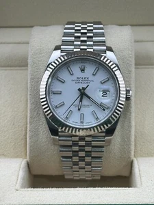 Rolex Datejust 41 mm 126334 White Jubilee 2018 Box and Papers - Picture 1 of 5