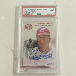 Johnny Bench 2023 Topps Chrome Platinum Anniversary on card Autograph CPA-JB - Bild 1 von 2