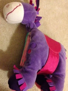 Libro de felpa suave caballo poni arruga rosa púrpura Pottery Barn para niños bebé - Imagen 1 de 5