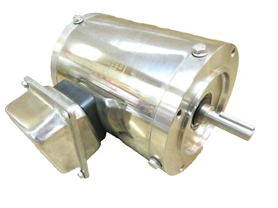 LEESON FHP  C6T17NC320A WASHGUARD SST Stainless Motor  56C  1/3 hp  3 ph - Image 1 of 4