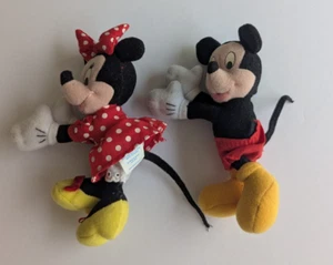 Topolino e Minnie Clip on Bambole di Peluche Vintage 5" - Foto 1 di 8