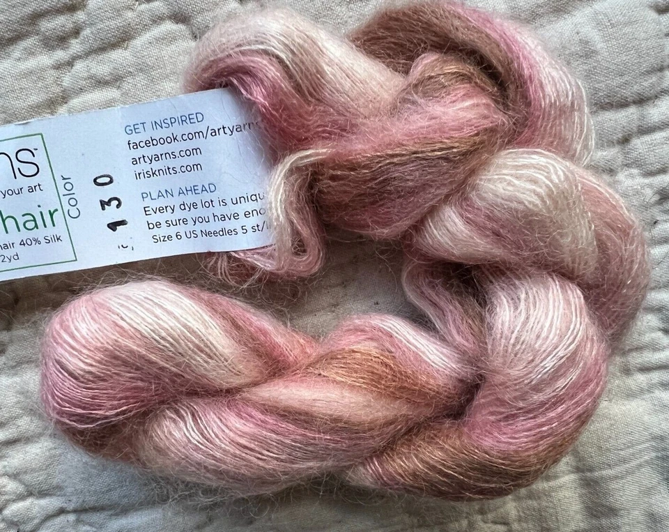 Mohair de seda Artyarns 40% seda amoreira 60% mohair infantil fino 312 jardas 25 gramas - Imagem 1 de 1