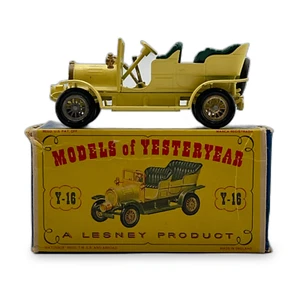 Vintage 1904 Yellow Spyker Veteran Models of Yesteryear Y-16 Boxed By Lesney - Picture 1 of 15