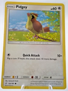Pidgey - 122/181 - Common NM, English Pokemon Sun & Moon - Team Up - Picture 1 of 2