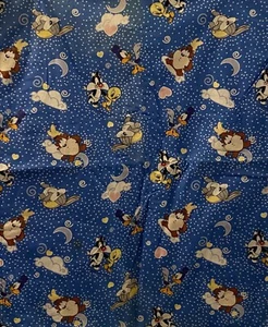 "Lote de 4 cortinas Tiny Tunes Blue 1998 45"" X 60"" Taz Tweety Bugs Sylvester" - Imagen 1 de 1