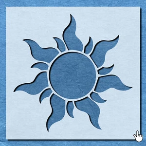 STENCIL SUN SHINE HOT SKY SUNNY SHAPE MYLAR PAINTING WALL ART CRAFTS 4 AIRBRUSH - Picture 1 of 42
