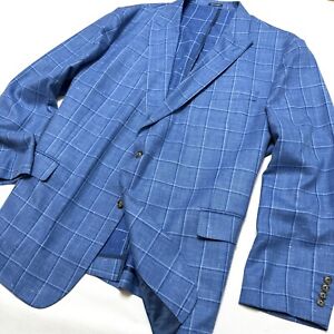 Stafford 58 L Long Big & Tall Blazer Suit Jacket Plaid Seasonal Textures Peak