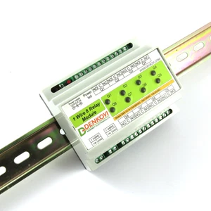 Tarjeta de relé de 1 cable; 8 relés/relés 220V con chipset DS2408 - DIN Rail BOX - Imagen 1 de 3