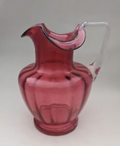 Antique Cranberry Glass Jug