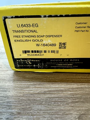 Perrin and Rowe U.6433EG Holborn Soap Dispenser , English Gold *READ* - Image 1 of 4