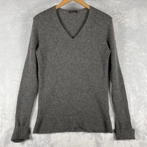 PAS DE CALAIS Pullover Sweater 100% Cashmere Gray V Neck Size 36 - Picture 1 of 7