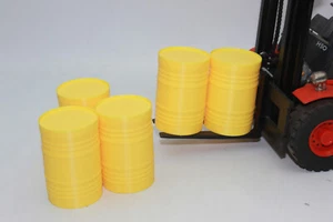 5X Barrels YELLOW Barrel Oil Barrel 1:14 1:15 1:16 For Diorama Or Cargo - Picture 1 of 7